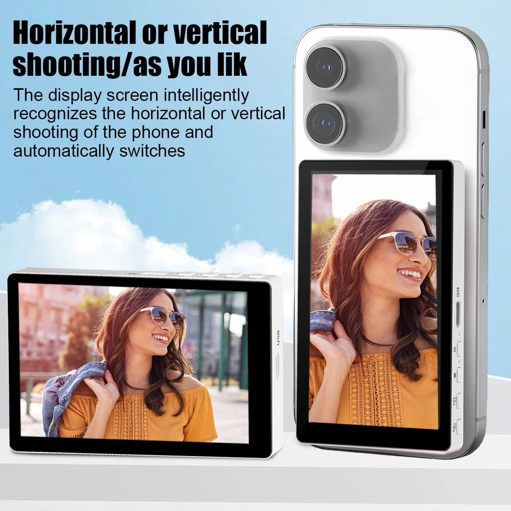 Wireless Magnetic Selfie Monitor Screen for Phone Vlogging
