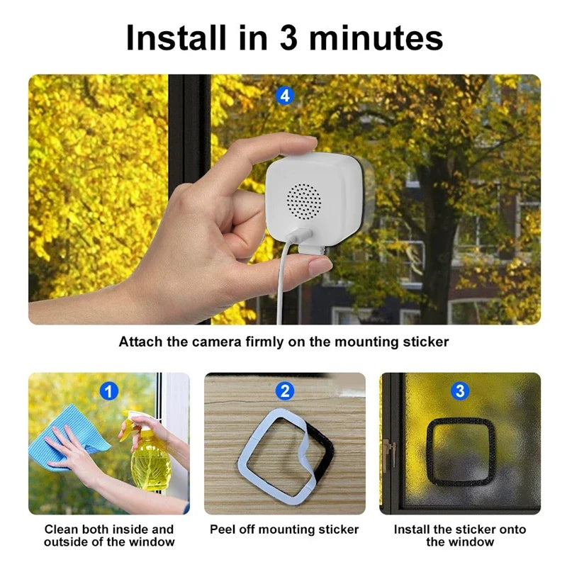 WiFi Camera Safety Monitor Mini 1080P HD Camcorders Indoors Night Version Video Intelligent Camera Security Protection 2026 New
