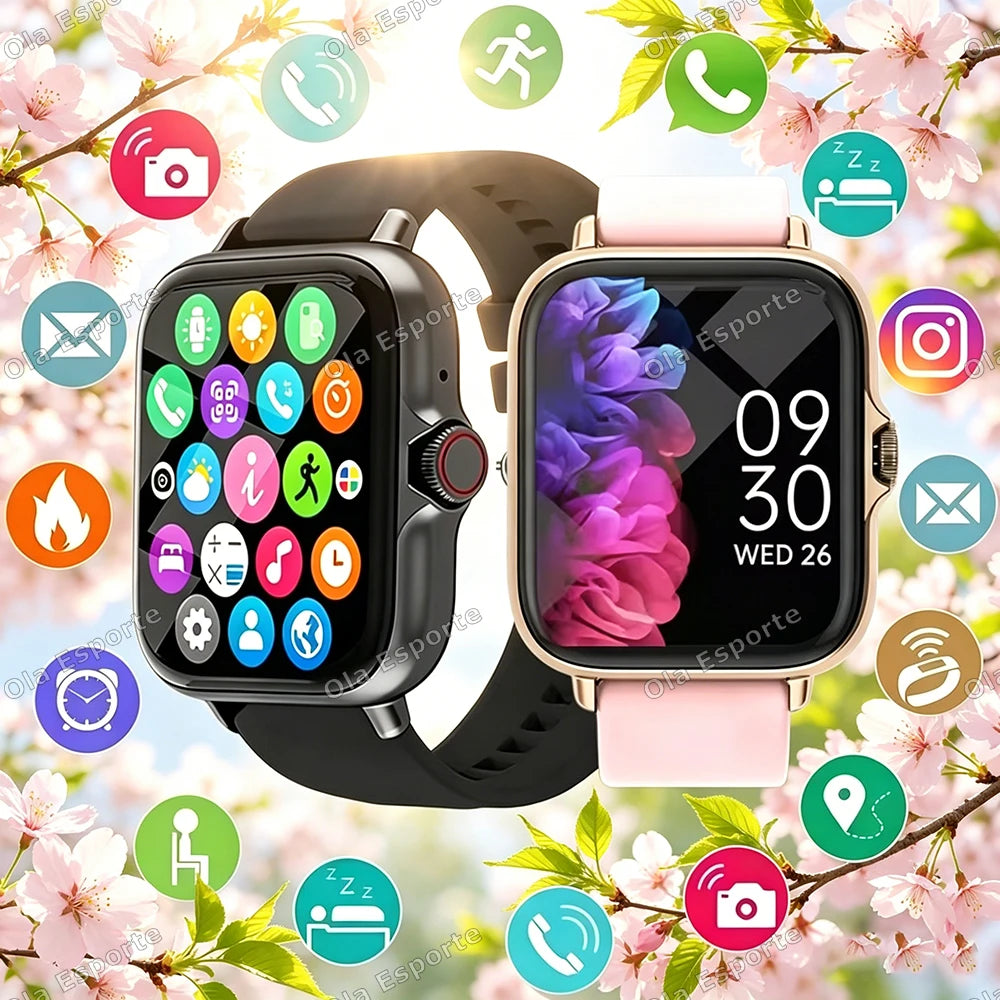 1.83" Smart Watch with Bluetooth Calling, Fitness Tracker & Sports Modes for iOS/Android