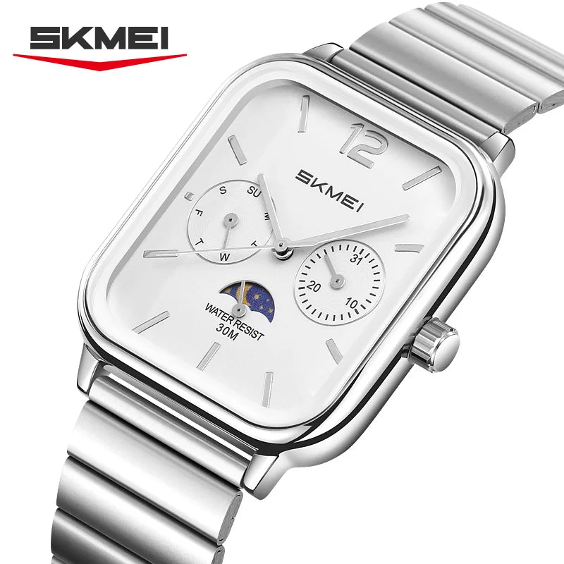 SKMEI Men's Quartz Business Watch with Date & Week Calendar, Water Resistant