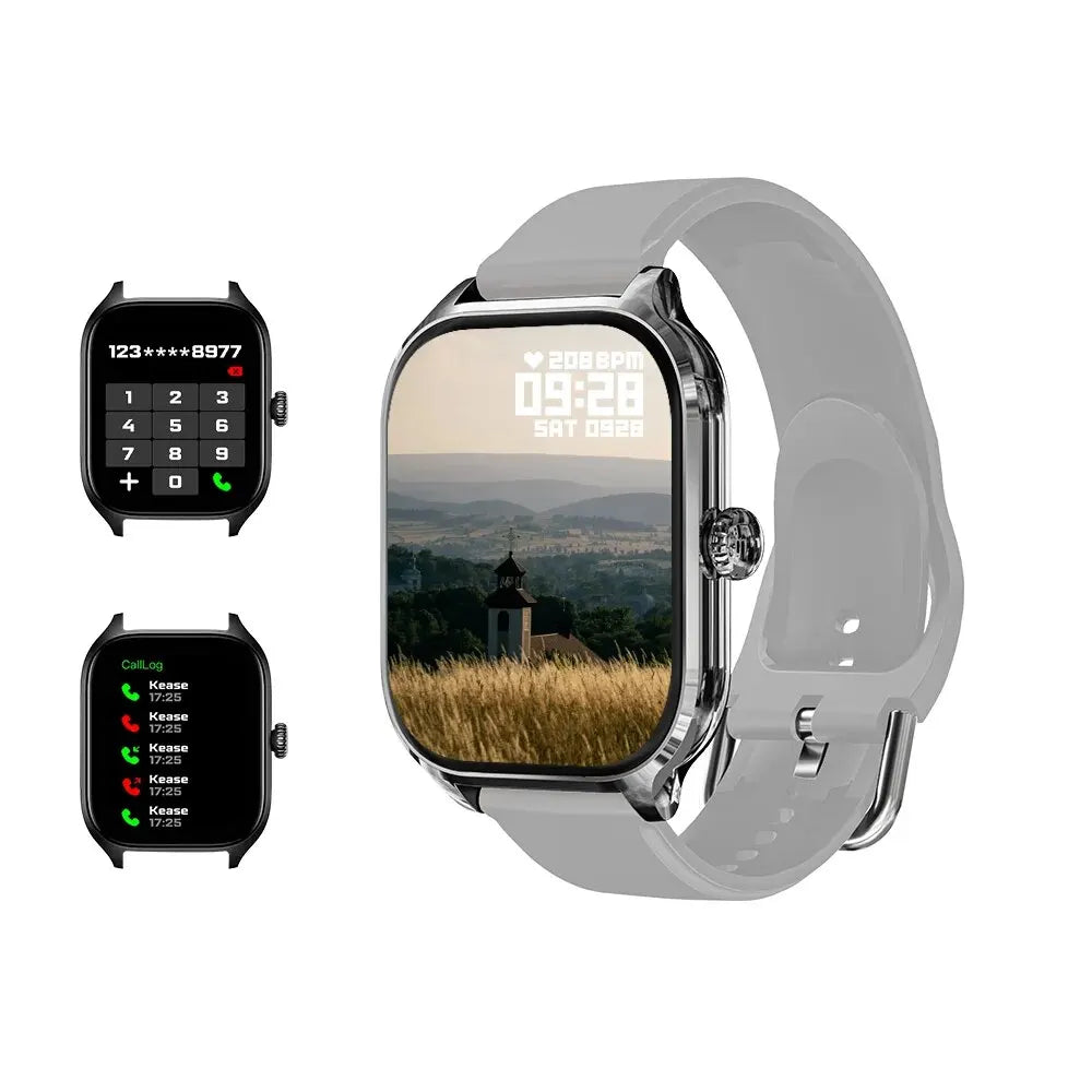 H9 2.01" HD Smart Watch with Bluetooth Calling, Message Preview & Weather Forecast