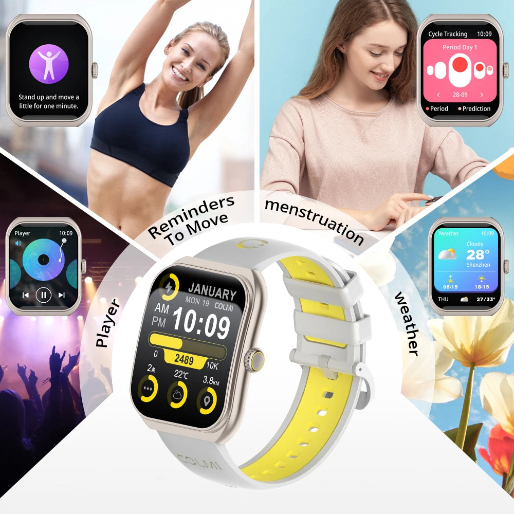 COLMI P86 Smart Watch, 1.93" AMOLED Display, Bluetooth Calling, IP68 Water Resistant