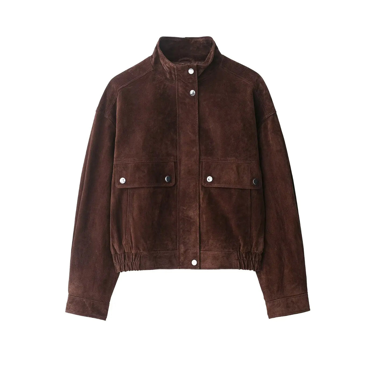 Women's Slim Warm Autumn Jacket with Big Pockets – Elegant Street-Style Coat