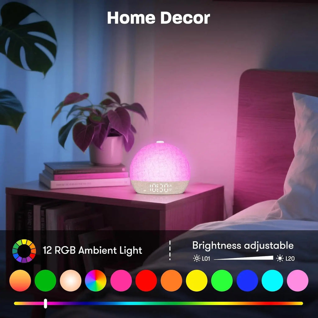 Sunrise Alarm Clock Wake-Up Light – Natural Light Alarm with Night Light & Timer