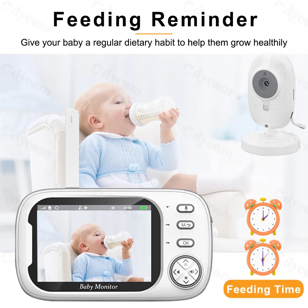 3.5" Wireless Video Baby Monitor – Night Vision & Two-Way Talk
