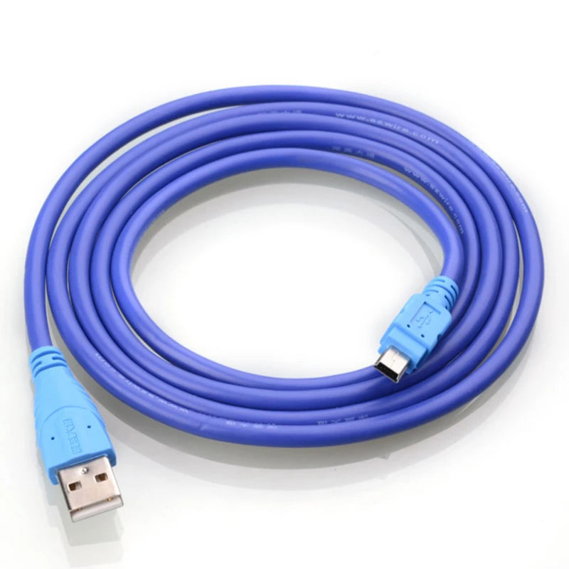 mini usb data line T-port usb charging cable USB Cable 2.0 A Male to Mini B 5 Pin 5P T Port MiniUSB for Devices MP3 MP4 Camera