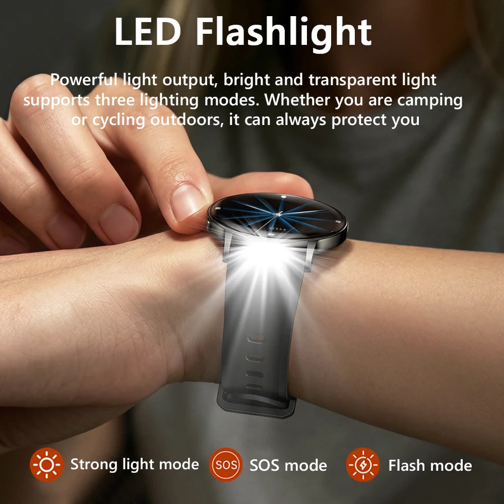 Ultra-Thin Women's Smart Watch, AMOLED, GPS Tracking, Always-On Display, LED Light