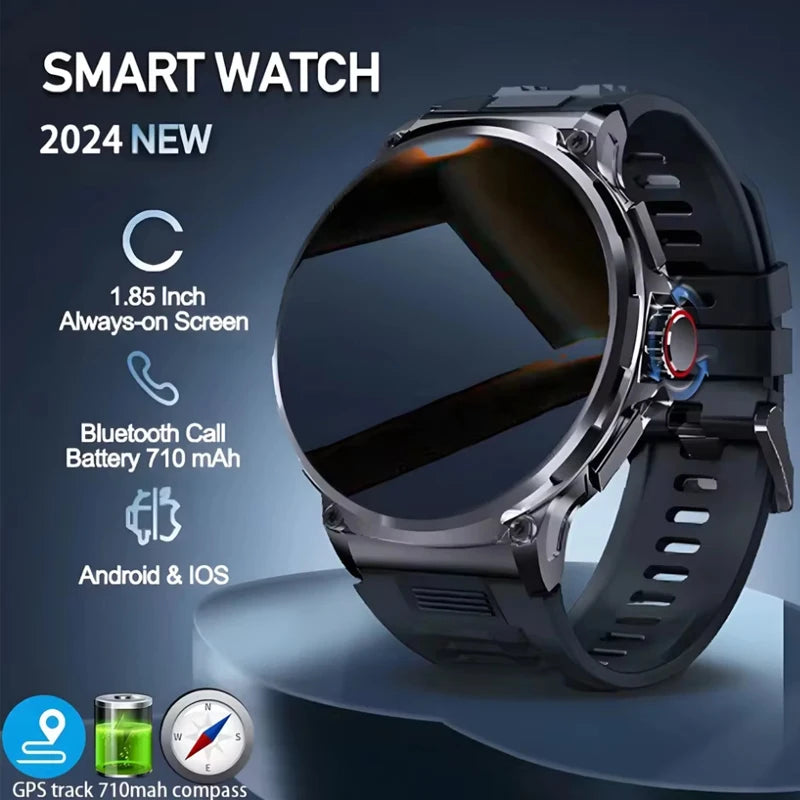1.85" AMOLED Smart Watch with GPS Tracking, Bluetooth Calling & 710mAh Battery