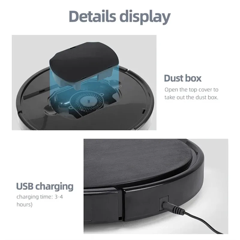 B64B-Intelligent Sweeping Robot Designed For Daily Cleaning With Water Tank,Anti-Tangle Low Noise
