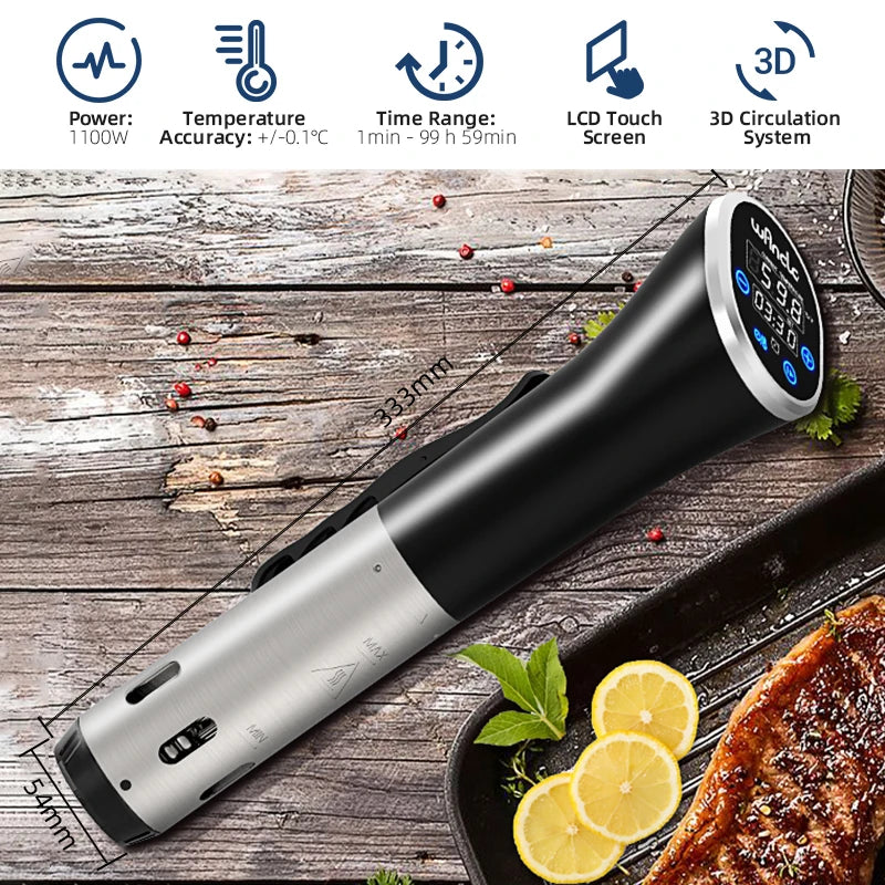 1100W Sous Vide Cooker – Precision Immersion Circulator with LCD Touch