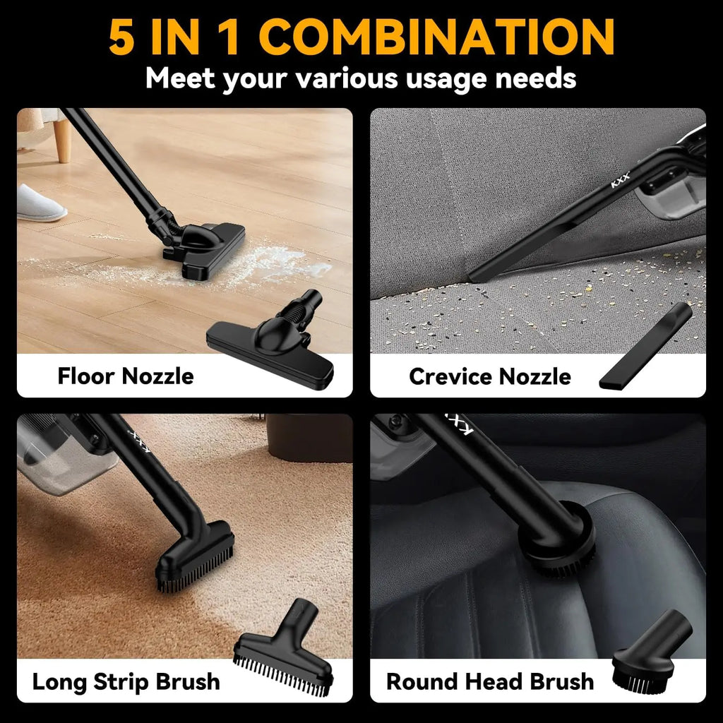 5 in 1 Handheld Electric Vacuum Cleaner with 400W Powerful Motor 46 CFM Portable Hand Vacuum for Floor Carpet Car Pet for Dewalt