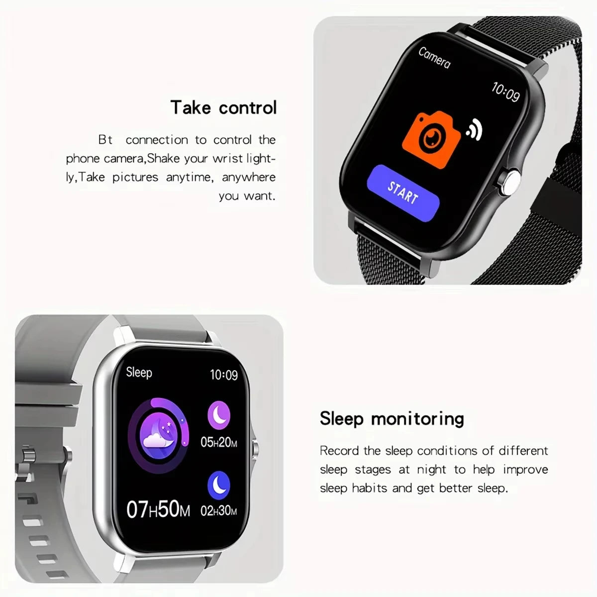 LAXASFIT Full Touch Screen Smart Watch with Bluetooth Calling & Sports Modes
