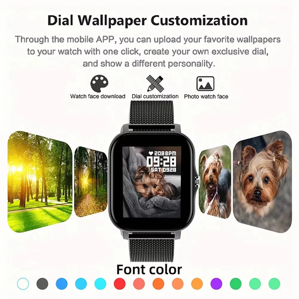 LAXASFIT Full Touch Screen Smart Watch with Bluetooth Calling & Sports Modes