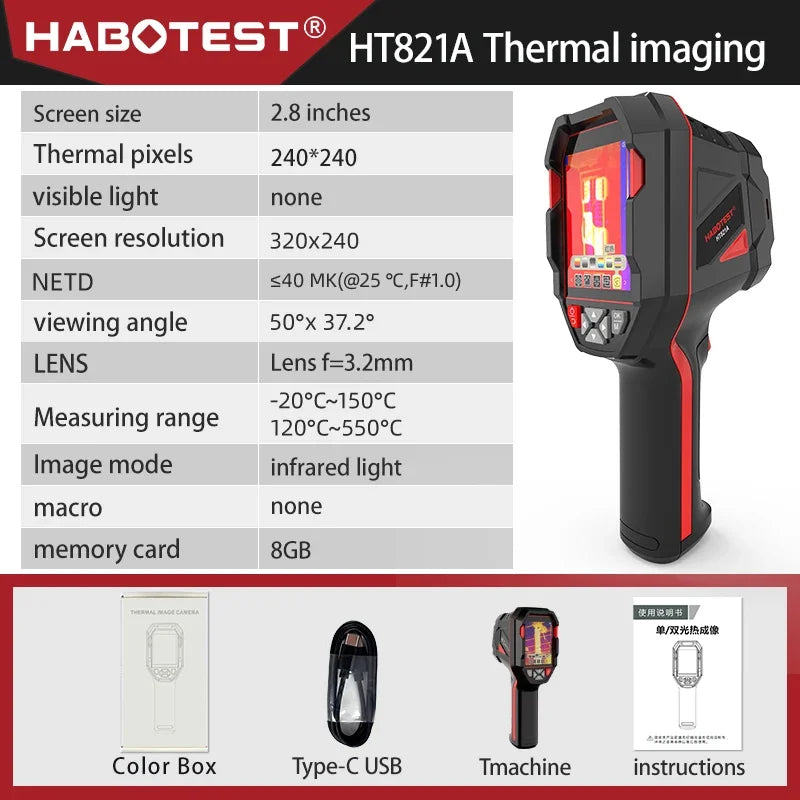 Rechargeable Handheld Thermal Imaging Camera – IR Inspection Tool