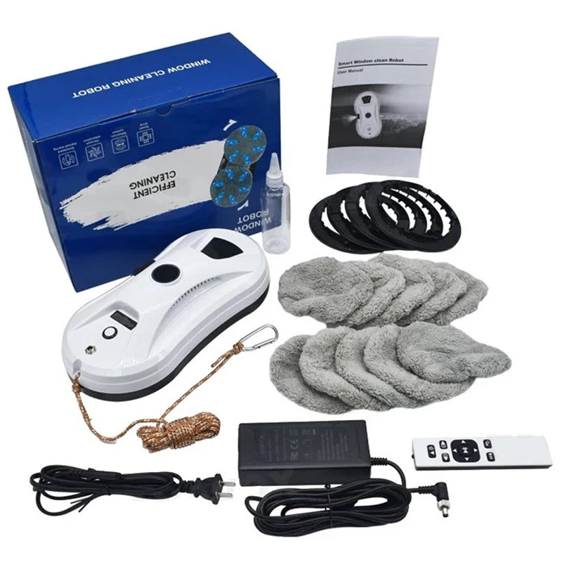 Rechargeable Cordless Wireless Window Vacuum Cleaner Wall Glass Windows Cleaning Robot with Auto Spray