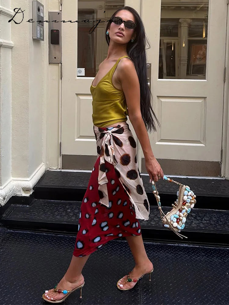 Fashion Printed Detachable Scarf Shirt Dress Women Flare Sleeve Single Breasted Mini Dresses 2026 Summer New Lady Vacation Wear