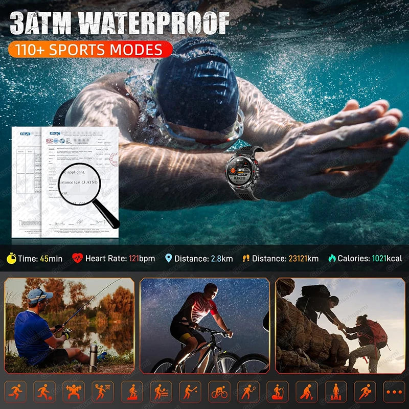 GPS Navigation Smart Watch with AMOLED Screen, Compass, NFC & Bluetooth Calling