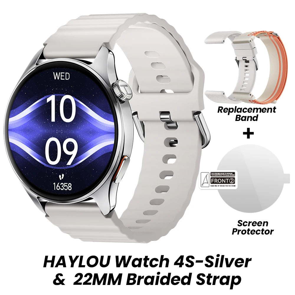 HAYLOU Watch 4S GPS Smart Watch, 1.43" AMOLED Display, 120+ Workout Modes
