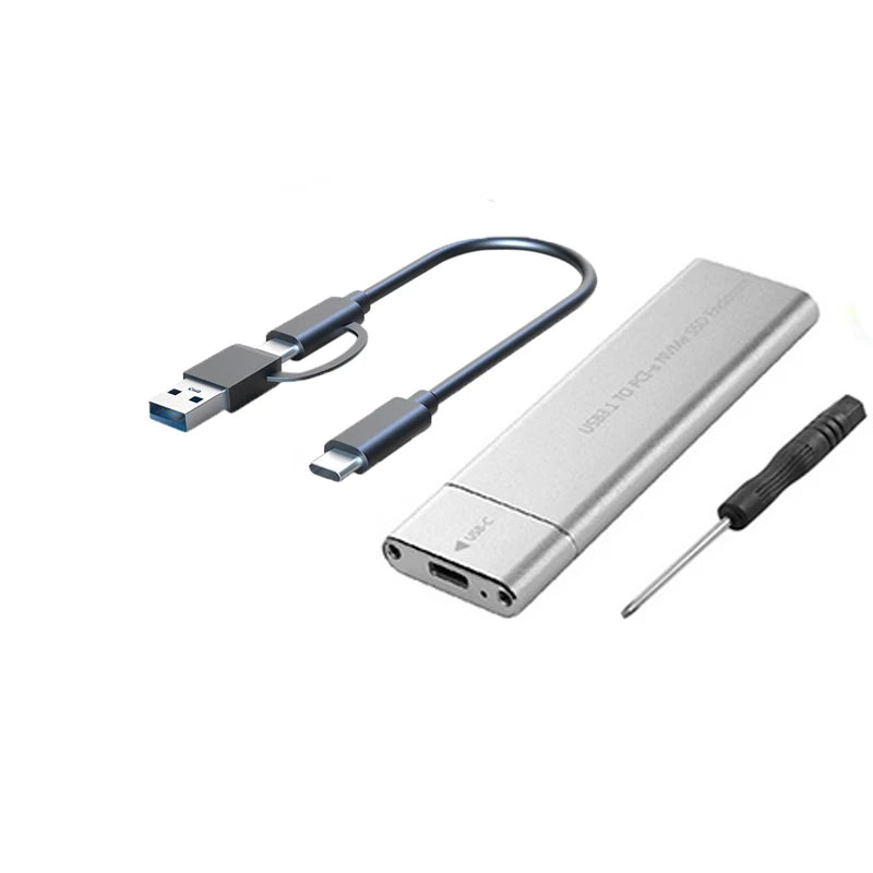 M.2 NVMe SSD Enclosure Adapter 10Gbps USB C 3.1 Gen2 NVMe Case External Enclosure NVMe Reader for Samsung 980 970/ Intel/ADATA