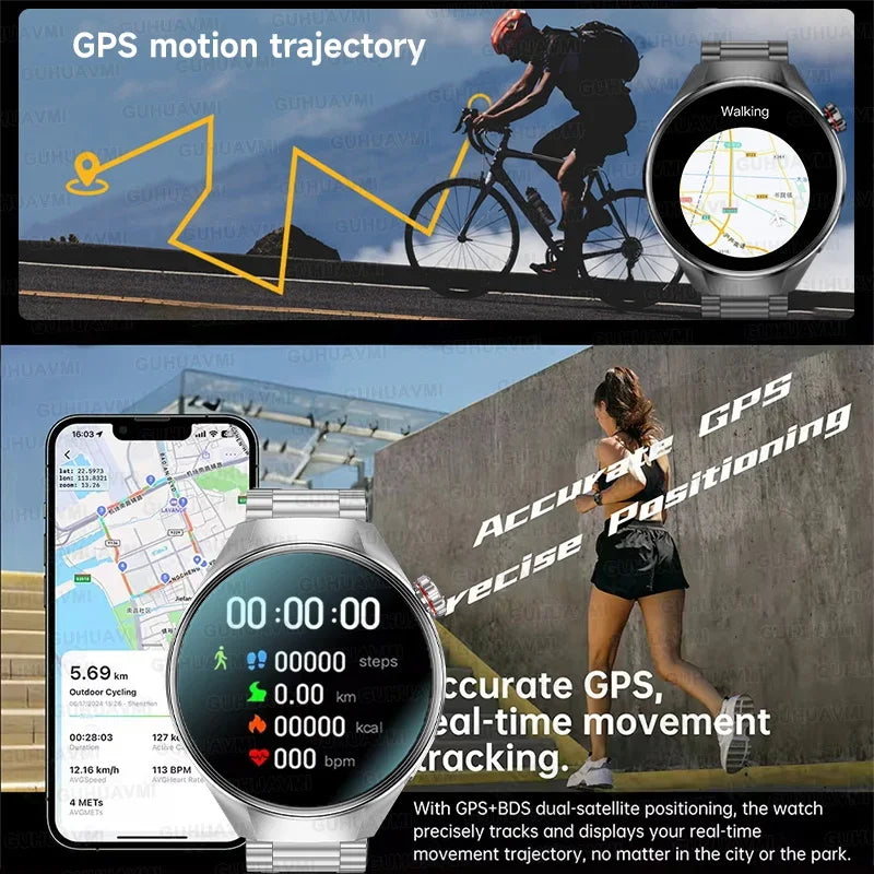 G5 Plus GPS Smart Watch for Men, 1.75" AMOLED, Compass, Bluetooth Calling, IP68