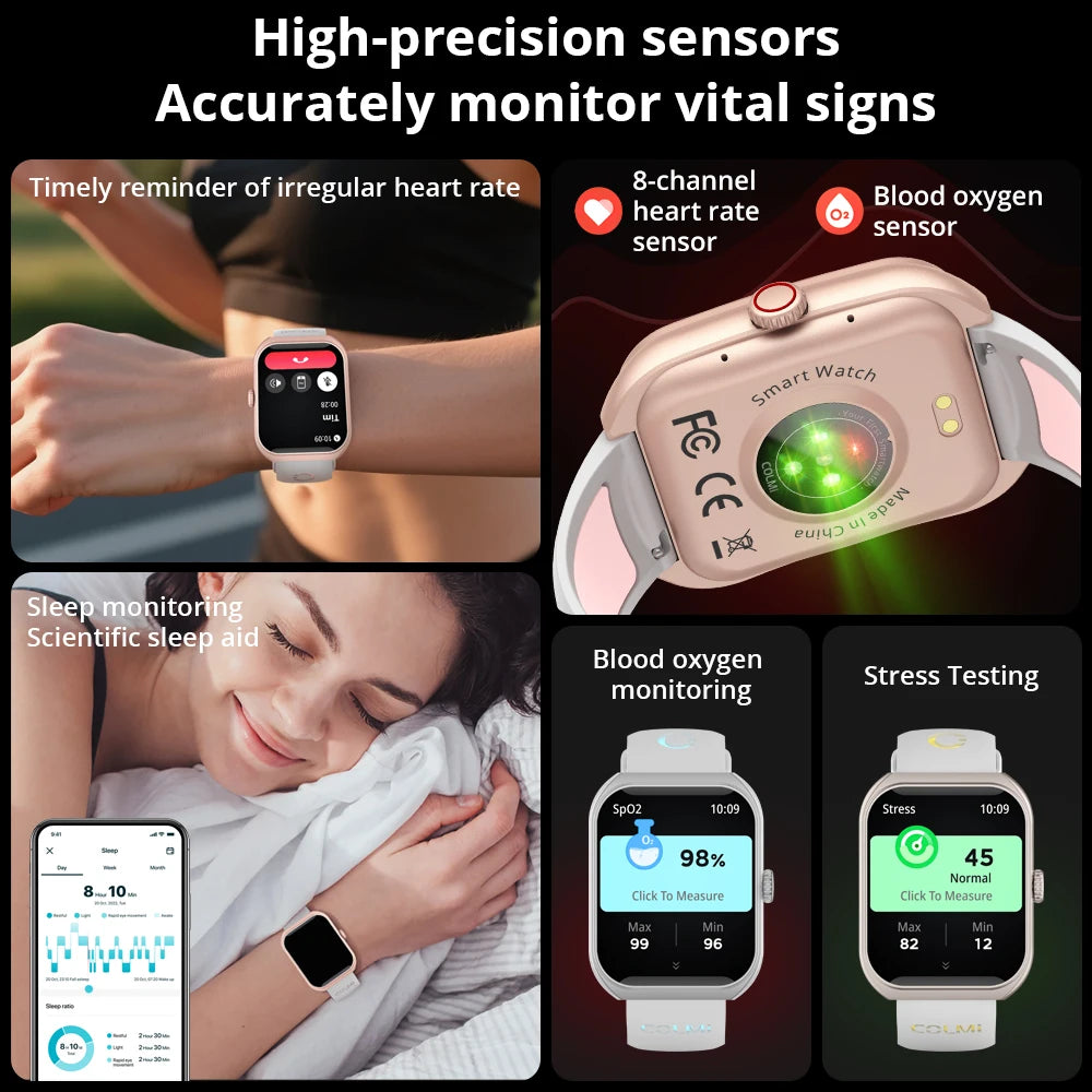 COLMI P86 Smart Watch, 1.93" AMOLED Display, Bluetooth Calling, IP68 Water Resistant