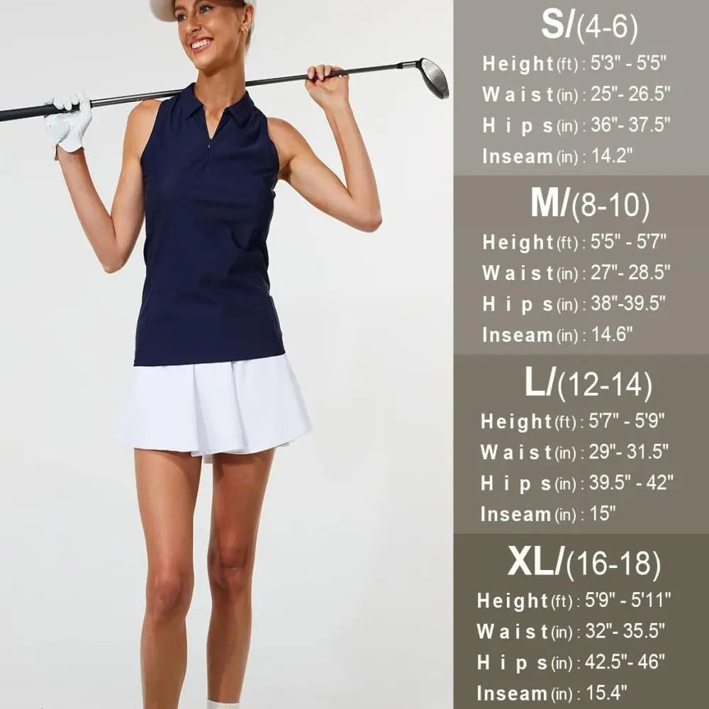 Pleated Tennis Skirts Tummy Control with Shorts Pockets Golf Skorts Moisture Wickin Crossover Style Athletic Skirts Women
