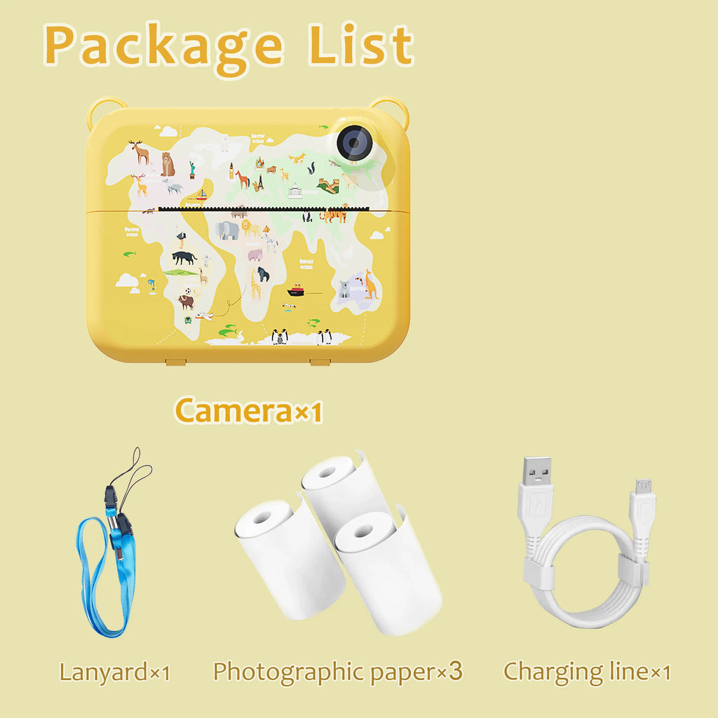 Kids Instant Print Camera – 1080P HD Digital Camera with Thermal Printer