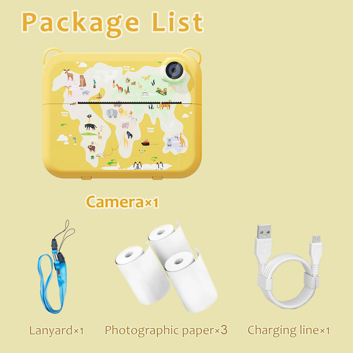 Kids Instant Print Camera – 1080P HD Digital Camera with Thermal Printer