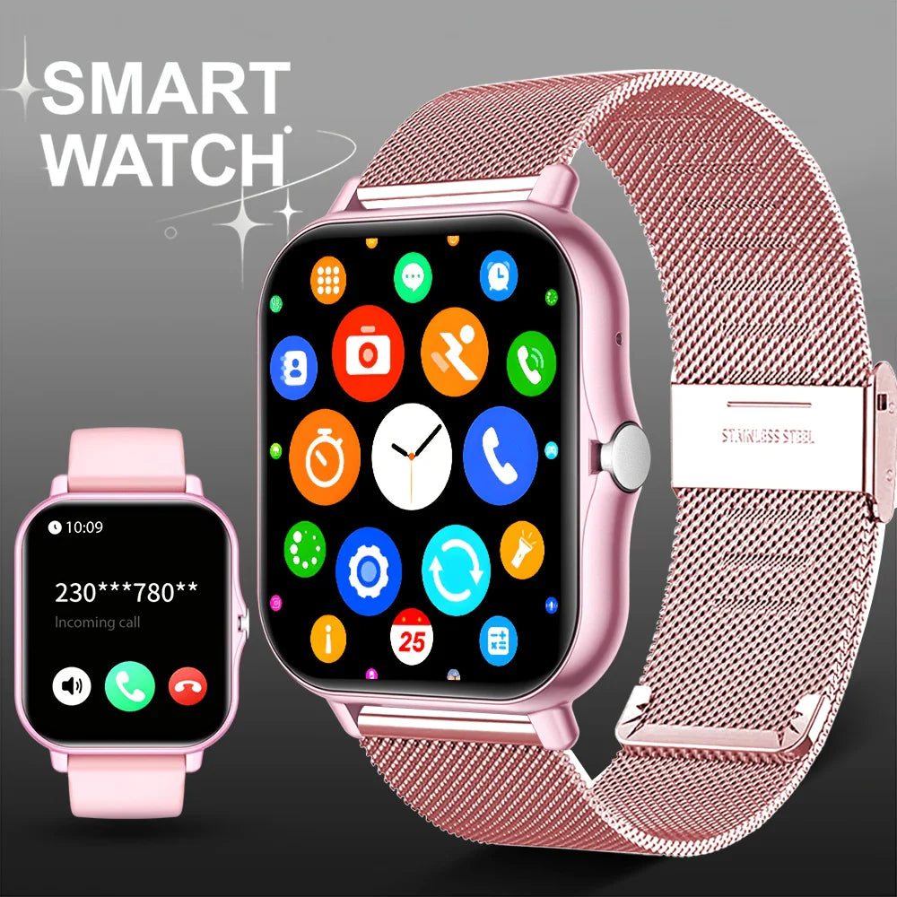 1.83" Full Touch Smart Watch with Wireless Calling & Pedometer for Men and Women