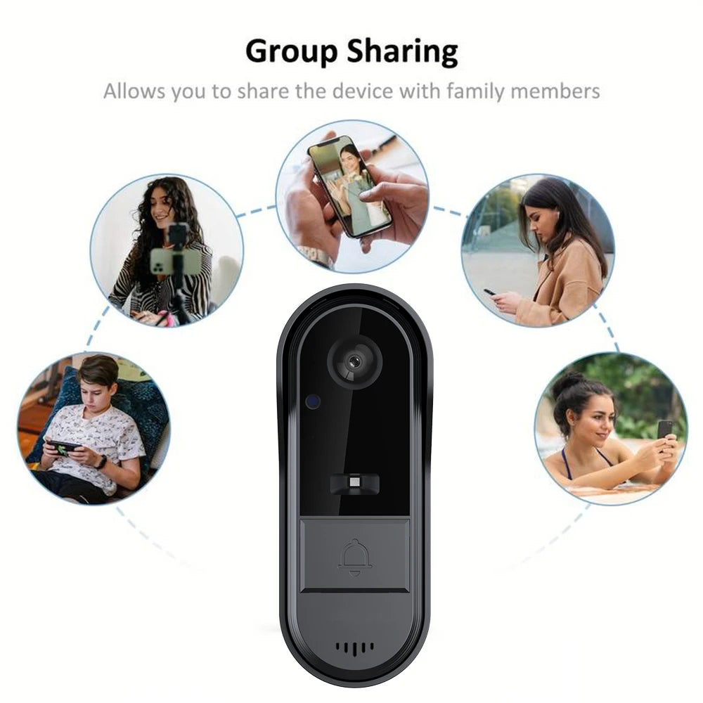 Tuya Smart WiFi Outdoor Doorbell Camera Wireless Waterproof Visual Intercom  HD Night Vision Motion Detector