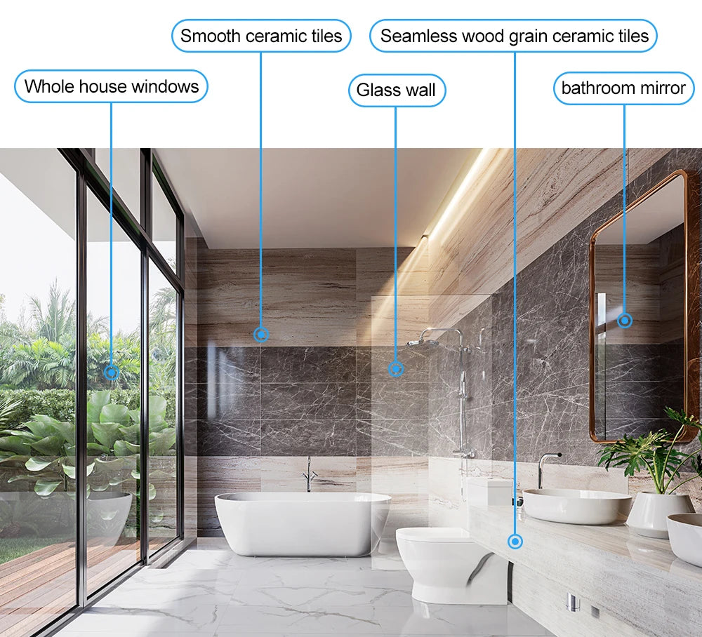 Window Cleaning Robot With Dual Water Spray, Automatic Window Cleaner Robot With Anti-Falling,