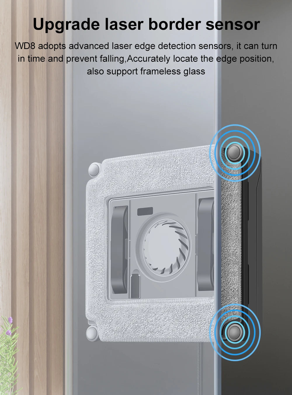 Window Cleaning Robot With Dual Water Spray, Automatic Window Cleaner Robot With Anti-Falling,