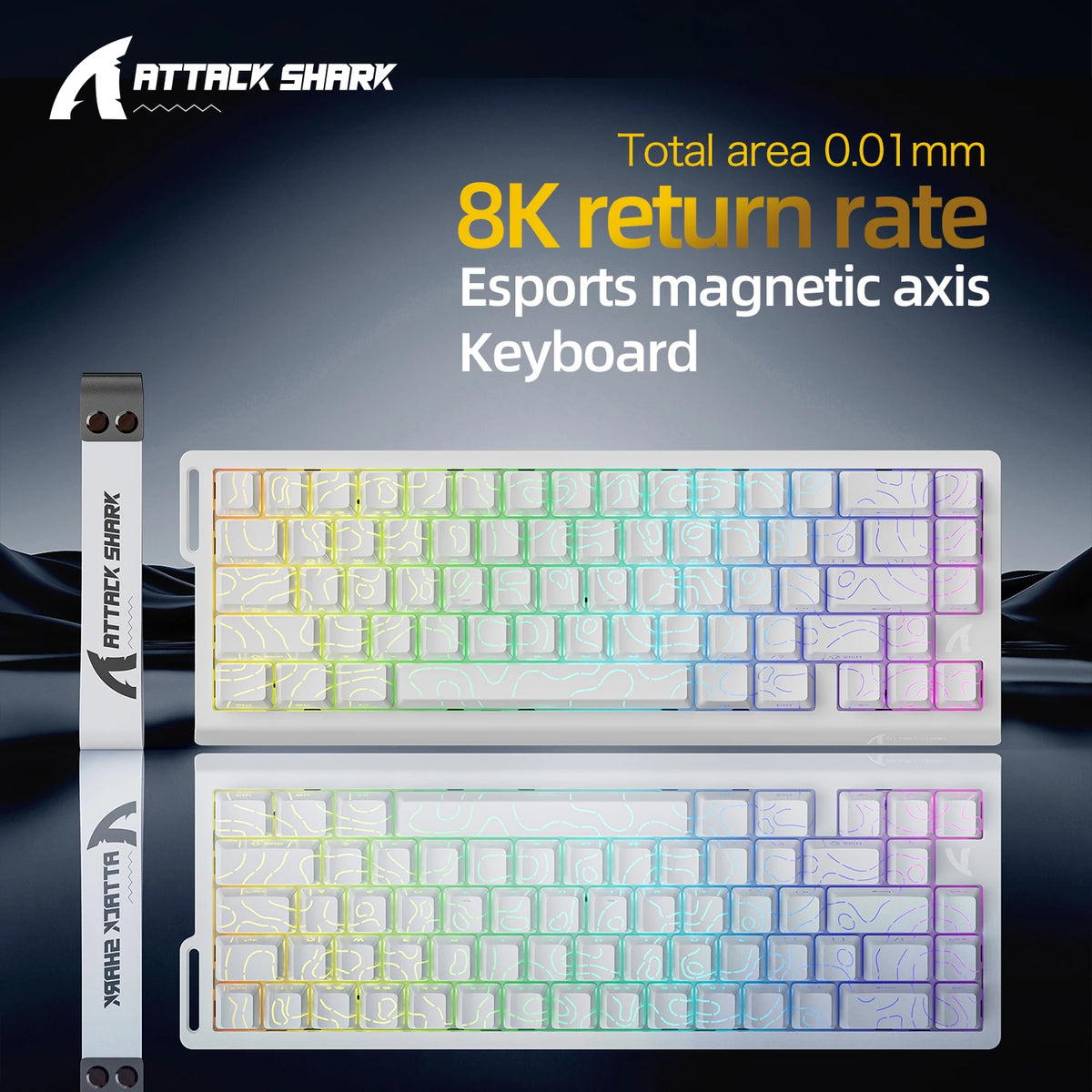 Hall Effect Magnetic Switch Gaming Keyboard – 68 Keys, RGB, Rapid Trigger