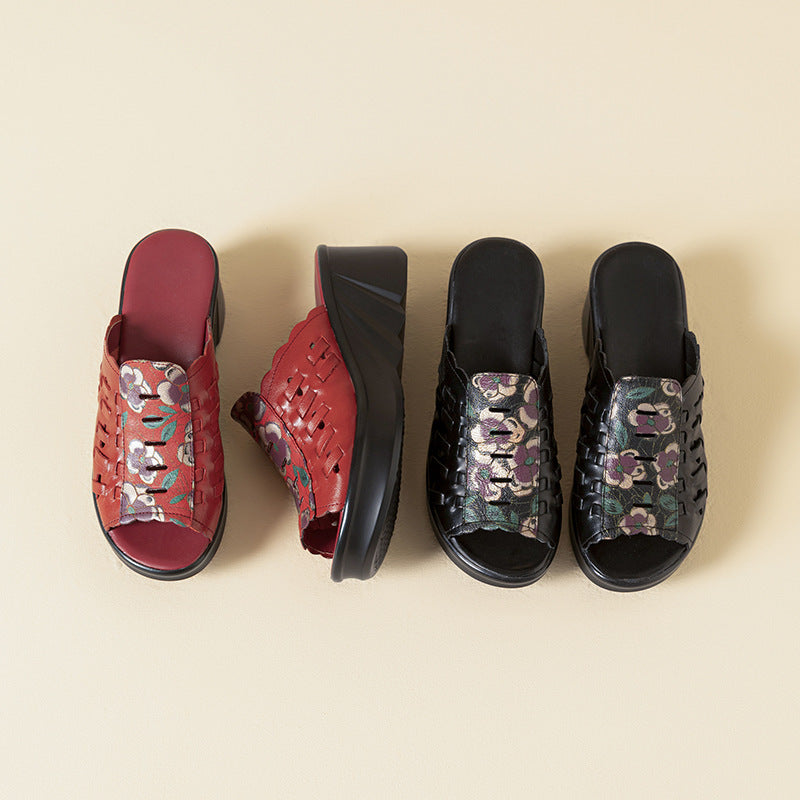 Women's retro platform open-toe sandals - photo 4