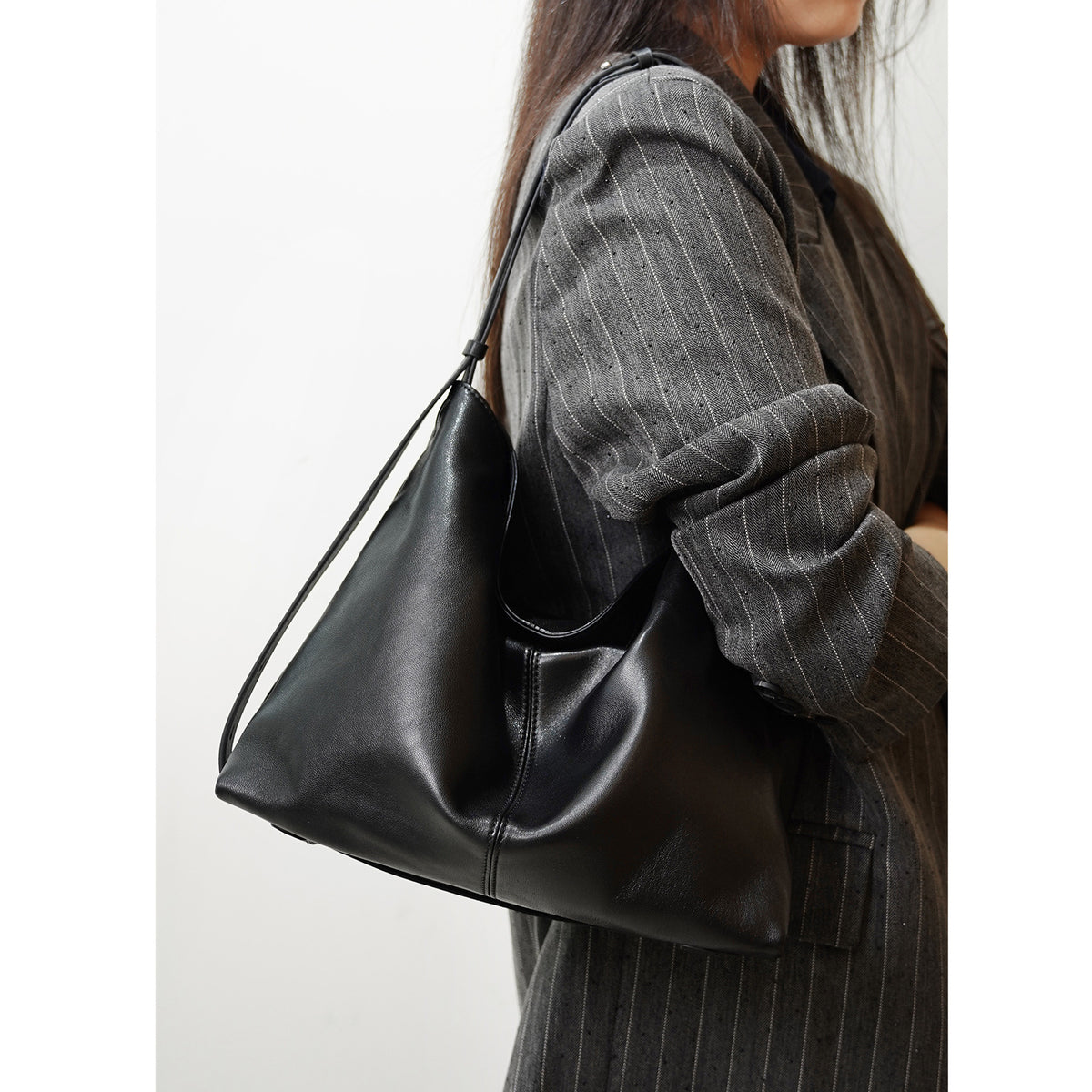 Women's Sheepskin Lazy-Style Large-Capacity Tote Bag