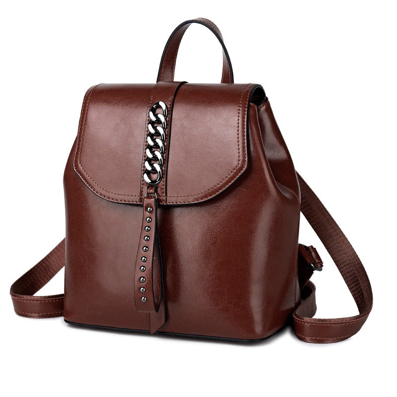 Leather fashion backpack color options