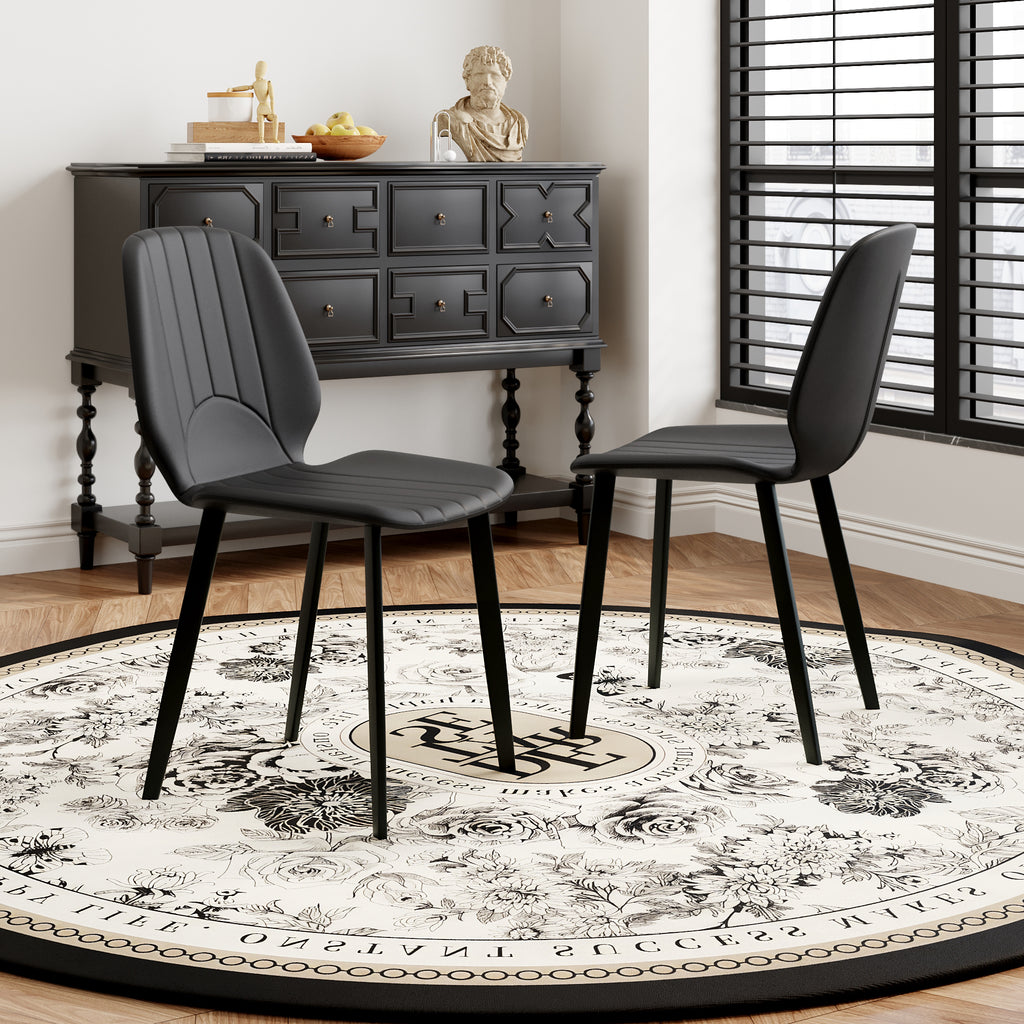 Modern black dining chairs set of 4